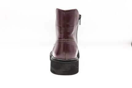 Ghete femei, piele naturala, NIK801BORDO Botine